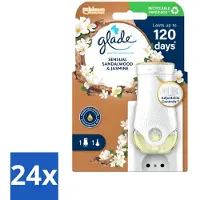 Glade - Houder Elektrische Olie - Sensual Sandelhout Jasmijn - Voordeelverpakking - 24 stuks