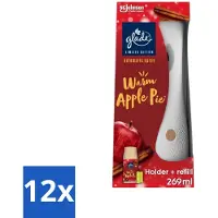 Glade - Houder Automatische Spray - Warme Appeltaart Limited Edition - 269 ml - Voordeelverpakking - 12 stuks