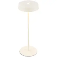 B.K.Licht BRILONER Pala –Tafellamp oplaadbaar – dimbaar – draadloos – IP44 – warm wit licht – antiek wit kleur – Ø13 x 36,5 cm