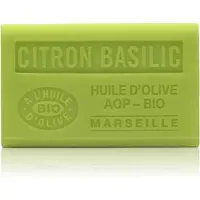 Savon De Marseille 4x biologische olijfzeep Citroen Basilicum -AOP - franse zepen - biologisch -