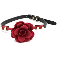 Kiotos Siliconen Red Rose Gag - Verstelbare Rode Roos Mondknevel - Siliconen