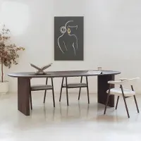 Giga Meubel Eettafel Aya Walnoot Deens Ovaal 180cm