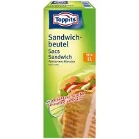 Toppits 2x Lunchzakjes Hersluitbaar 1 liter 50 stuks
