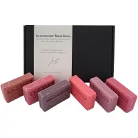 Savon De Marseille Marseille zeep bar cadeauset: Granaatappel, Framboos, Rood fruit, Kers, Bramen, Aardbei - beterschap pakket - veel sterkte cadeau - rood fruit pakket - valentijn cadeautje voor haar
