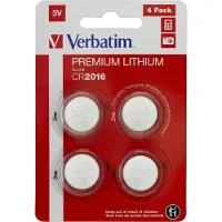 Verbatim Premium Lithium Knopcellen CR2016 Set van 4 3V