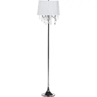 Beliani EVANS - Staande lamp - Zilver - Metaal