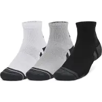 Under Armour UA Performance Tech 3pk Qtr Unisex Sportsokken - Grijs - Wit - Grijs