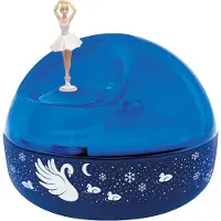 Trousselier Nachtlamp - Muziekprojector van Noorderlicht - Het Zwanenmeer - 12cm - batterijen inbegrepen