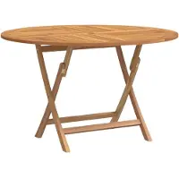 vidaXL Tuintafel inklapbaar Ø 110x75 cm massief teakhout
