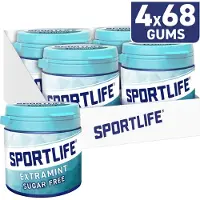 Sportlife extramint pot extreem frisse suikervrije kauwgom - 4x102g
