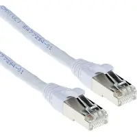 ACT FB6401 SFTP CAT6A Patchkabel Snagless | RJ45 Connectoren | Wit | 1 meter