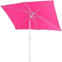 Mendler Parasol N23, tuinparasol, 2x3 m rechthoekig kantelbaar, polyester/aluminium 4,5 kg UV-bescherming 50+ ~ roze