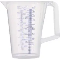 Pressol maatbeker 1l blauw bedrukte schaal PP 7082