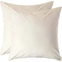 Homescapes Kussensloop 80x80 cm Set van 2 – Crème – 100% Egyptisch Perkal Katoen – 200 TC