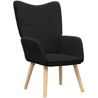 vidaXL Fauteuil Zwart 62 x 67 x 95,5 cm Sherpa Stof