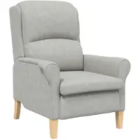 vidaXL Fauteuil Lichtgrijs 76 x 94 x 102 cm Microvezel