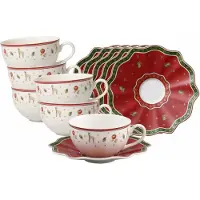 Villeroy & Boch Milchkaffeetassen mit Untertassen Toy's Delight 260 ml Set van 12