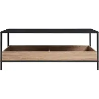 En.casa Salontafel Belana 100x48x39 cm zwart en eikenkleurig []