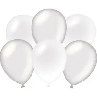 Paper Dreams Paperdreams - Ballonnen Metallic Zilver Wit