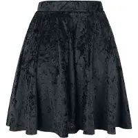 Forplay - Gothic Minirok - Velvet Skirt - S tot XXL - voor Vrouwen - zwart | Maat XL