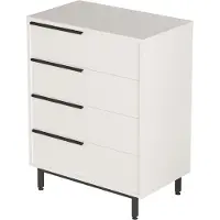 En.casa Commode Vesanto ladekast 95x75x44,5 cm wit en zwart []