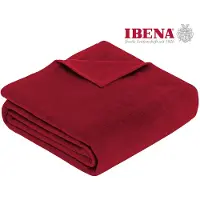 Ibena Plaid Porto Donkerrood-180 x 220 cm