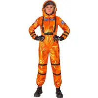 Widmann Astronaut Jumpsuit Dame Metallic - Oranje - Maat XL