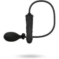 Easytoys Anal Collection - Opblaasbare Dildo met Pomp 14,5 cm - Zwart