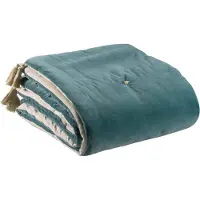 Vivaraise - Dekbed pompons Elise Verdigris 80 x 180