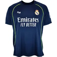 Real Madrid 24/25 Away Short Sleeve T-shirt Blauw XL Man