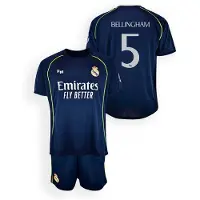 Real Madrid 24/25 Bellingham Away Set Blauw 14 Years Man