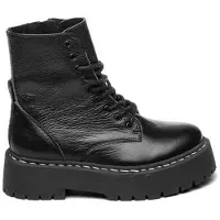 Steve madden Jskylar leren veterboots zwart Meisjes Leer - maat 32