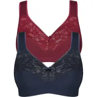 Susa BH zonder beugel katoen | duo pak | Rood en blauw