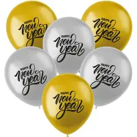 Folat - Ballonnen Happy New Year (6 stuks)