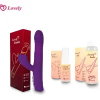 Lovely Double, Cleaner, Lube - 2-1 G-Spot Vibrator Clitoris Stimulatie-Sucking-Vrouwen-Spray-Seksspeeltjes-Glijmiddel-Aloe Vera-Huidvriendelijk