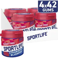 Sportlife strawberry & blueberry pot - aardbei & bosbessensmaak - 4x99g