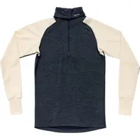Devold of Norway - Thermokleding - Expedition Merino Silk Zip M Ink/Offwhite voor Unisex van Wol - Maat XL - Wit