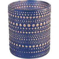 Countryfield Waxinelichthouder Nelle Blauw / Goud D 8,5 H 10 Cm