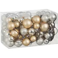 Mica Decorations Kerstslinger Ballen Crème 1,8 M