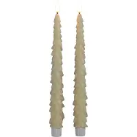 Anna's Collection Led dinerkaars 27 cm | Ivoor | 3D vlam | 2 stuks
