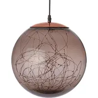 Anna's Collection Kersthanger Smokey Bal Met Verlichting D 18 Cm