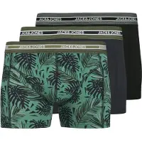 Jack & Jones Boxershorts 'JACEZRA LEAVES' groen / zwart