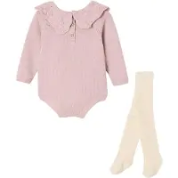 Vertbaudet Babypakje met gebreide bloomer en panty's