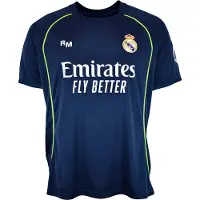 Real Madrid 24/25 Away Junior Short Sleeve T-shirt Blauw 14 Years Jongens,Meisjes