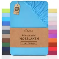NatureMark Microvezel hoeslaken in vele maten en kleuren, 120x200cm turquoise