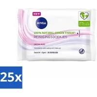 Nivea - Reinigingsdoekjes - Verzachtend - Droge Huid - Verwijdert Waterbestendige Make-up - 25 Doekjes - Bulkverpakking - 25 stuks