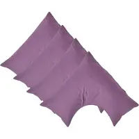 Homescapes Percale Katoen V-Kussensloop Set van 4 - Paars - 100% Egyptisch Katoen - 200TC - 38 x 76 cm