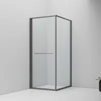 SaniGoods Harper douchecabine met schuifdeur 90x90x200cm gunmetal