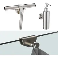 FortiFura accessoireset - glaswisser - zeepdispenser - handdoekhaak - geborsteld RVS SW1211582/SW1111568/SW1152336