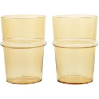 Ferm Living Waterglas Boya Tall Yellow 450 ml (Set van 2)